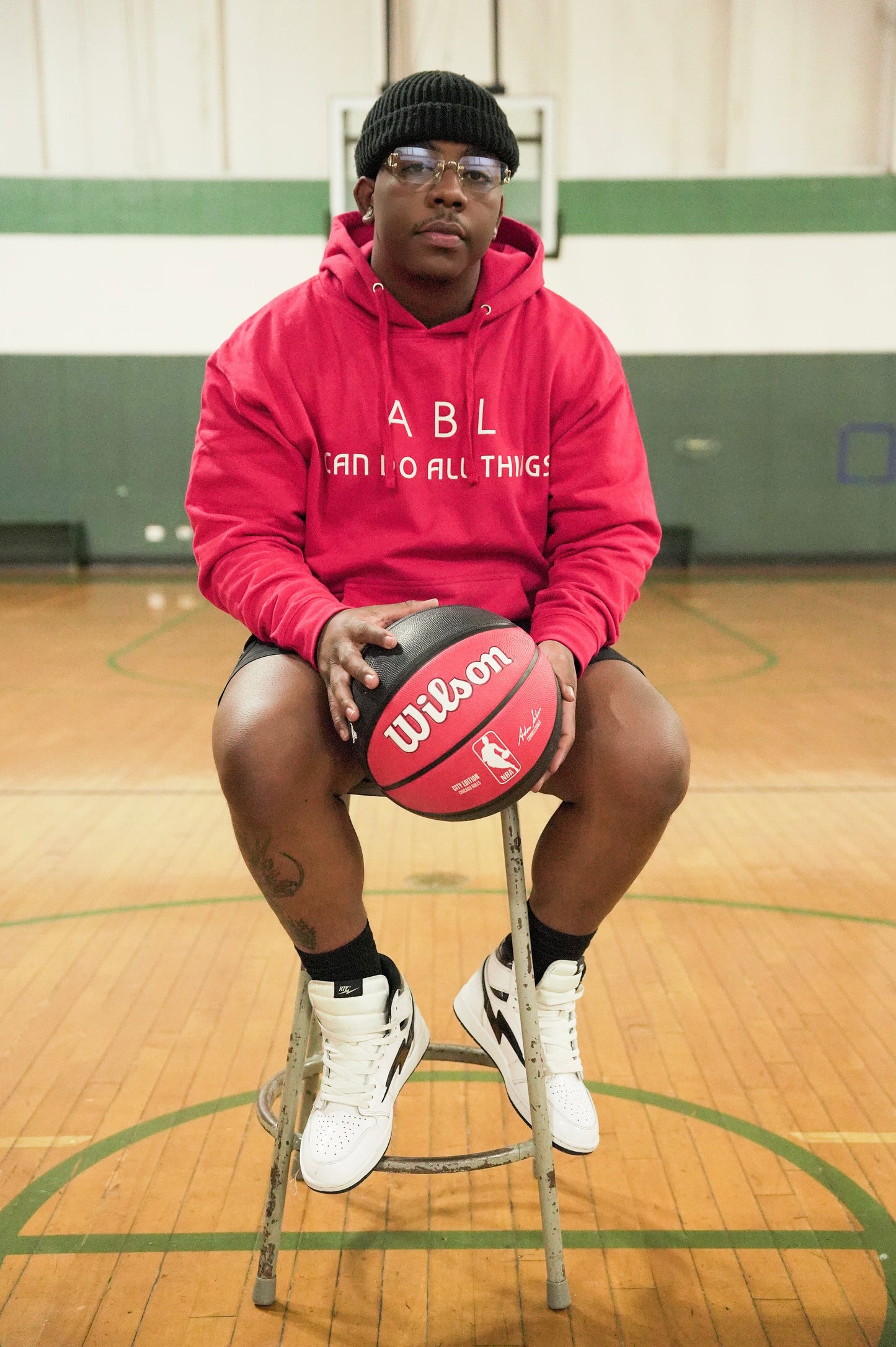 Red “Aye BL” Hoodie